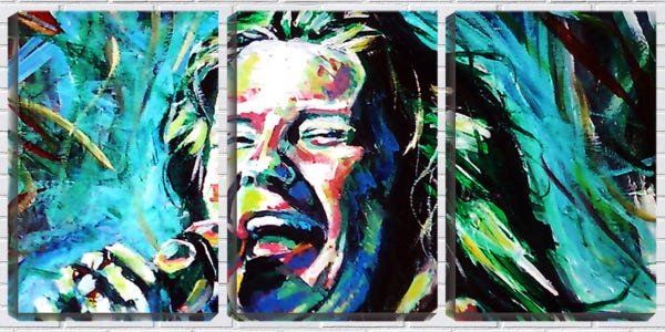 Quadro canvas 68x126 janis Joplin no microfone arte - 1