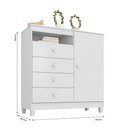 Ver imagem 2 de Cômoda Sapateira 1 Porta e 4 Gavetas Branco