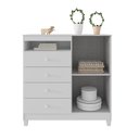 Ver imagem 3 de Cômoda Sapateira 1 Porta e 4 Gavetas Branco