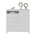Ver imagem 4 de Cômoda Sapateira 1 Porta e 4 Gavetas Branco