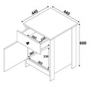 Ver imagem 4 de Mesa de Cabeceira Colonial com 1 Gaveta MB2014 Mel Branco