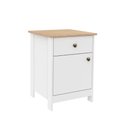 Ver imagem 1 de Mesa de Cabeceira Colonial com 1 Gaveta MB2014 Mel Branco