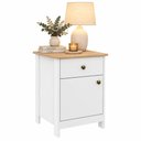 Ver imagem 3 de Mesa de Cabeceira Colonial com 1 Gaveta MB2014 Mel Branco