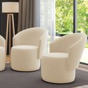Ver imagem 2 de Poltrona Decorativa Orgânica Fixa para Sala Kit 2 Malu Veludo M11 - D’Rossi