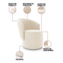 Ver imagem 3 de Poltrona Decorativa Orgânica Fixa para Sala Kit 2 Malu Veludo M11 - D’Rossi