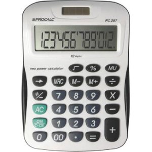 Calculadora de Mesa Procalc Pc257 12 Digitos Bateria Solar