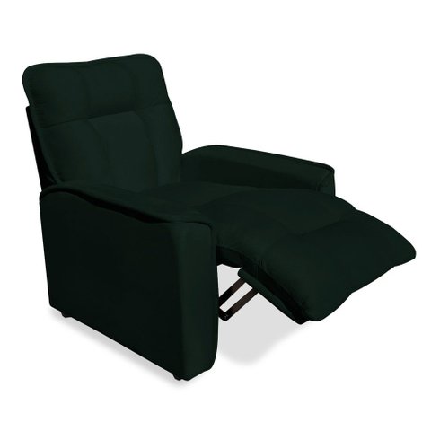 Poltrona do Papai Reclinável Manual Confortável Comfort Veludo Verde - Montanaris Decor
