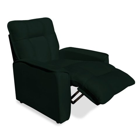 Poltrona do Papai Reclinável Manual Confortável Comfort Veludo Verde - Montanaris Decor