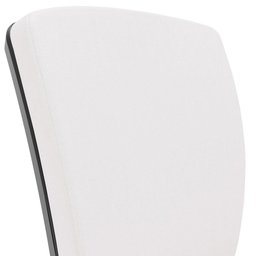 Cadeira de Escritório Fixa Executiva Office Preto Slim Baixa Flexi P03 Vinil Branco - Lyam - 3