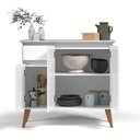 Ver imagem 5 de Aparador Buffet Veneza 3 Portas 1 Gaveta Branco – EJ Móveis
