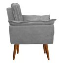 Ver imagem 2 de Poltrona Decorativa Opalla Sala de Estar Consultório Clinica Suede Grafite -decor Elity