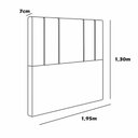 Ver imagem 3 de Cabeceira Estofada King 195 Cm Rubi Corino Branco