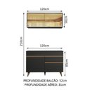 Ver imagem 4 de Cozinha Compacta Reims com Armário e Balcão Preto Madesa