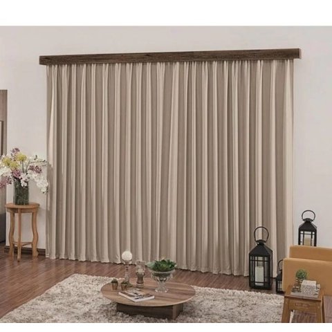 Cortina Blackout com Voil para Trilho Suiço 4,00 x 2,50 Avelã