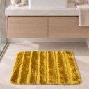 Ver imagem 1 de Tapete Piso de Banheiro Europeu 1 Peça Antiderrapante Macio Fácil de Lavar Amarelo