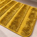 Ver imagem 3 de Tapete Piso de Banheiro Europeu 1 Peça Antiderrapante Macio Fácil de Lavar Amarelo