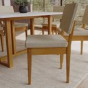 Ver imagem 2 de Kit 4 Cadeiras 100% Madeira Maciça Encosto e Assento Estofado Miami