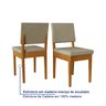 Kit 4 Cadeiras 100% Madeira Maciça Encosto e Assento Estofado Miami - 4