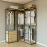CLOSET TUBULAR COMPLETO - MODULAÇÃO DE 60CM - COM 5 CABIDEIROS E 03 Gavetas - 1