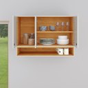 Ver imagem 5 de Armário Aéreo Organizador Suspenso Parede Multiuso 3 Portas Cozinha Área de Serviço Jessica -