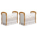 Ver imagem 1 de Kit Gêmeos Berço Mini Cama Danny Branco/savana - Reller Móveis