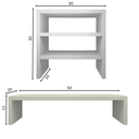 Ver imagem 2 de Kit Suporte de Mesa Monitor e Escaninho Organizador Branco
