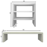 Kit Suporte de Mesa Monitor e Escaninho Organizador Branco - 2