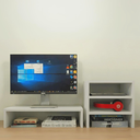 Ver imagem 4 de Kit Suporte de Mesa Monitor e Escaninho Organizador Branco