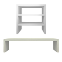 Ver imagem 1 de Kit Suporte de Mesa Monitor e Escaninho Organizador Branco