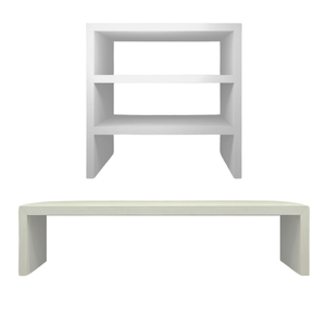 Kit Suporte de Mesa Monitor e Escaninho Organizador Branco