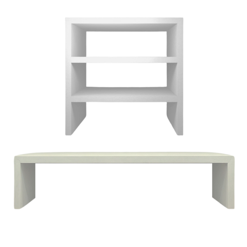 Kit Suporte de Mesa Monitor e Escaninho Organizador Branco