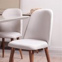 Ver imagem 3 de Conjunto de Jantar Mesa Retangular com Vidro Bennett 6 Cadeiras New Drop - Natural C/ Bege