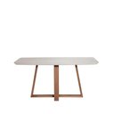 Ver mais imagens de Conjunto de Jantar Mesa Retangular com Vidro Bennett 6 Cadeiras New Drop - Natural C/ Bege