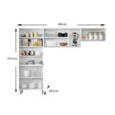Ver imagem 2 de Cozinha Modulada Completa Múltipla 3 Peças (2 Armários + 1 Paneleiro) Cpt98 Branco - Bertolini