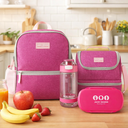 Ver imagem 2 de Kit Escolar Mochila Bolsa Térmica Marmita Infantil Júnior Jacki Design Kit Escolar Infantil 4 Peças