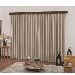 Cortina Blackout com Voil para Trilho Suiço 5,00 x 2,70 Avelã - 1