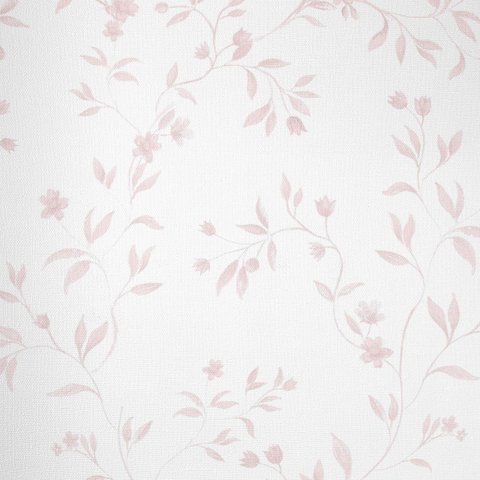 Papel de Parede Ramas e Flores Rosa Chá Vinilico Lavável+ Cola Inclusa