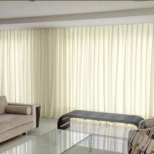 Cortina Blackout com Voil para Trilho Suiço 5,00 x 2,70 Palha