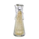Ver imagem 1 de Escultura Decorativa Anjo Vidro Transparente e Dourado 9,5x9,5x27cm