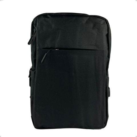 Mochila Executiva Básica Slim Notebook Moderna com Usb Preto