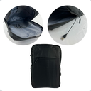 Ver imagem 3 de Mochila Executiva Básica Slim Notebook Moderna com Usb Preto