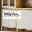 Ver imagem 7 de Armário de Cozinha Completa 5 Peças 12 Portas com Vidro e Tampo 100% MDF Barbados Espresso Móveis Bege/Amêndoa/Off White