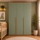 Ver imagem 1 de Guarda Roupa 3 Portas Verde Laqueado com Carvalho Malva | MDF 18mm