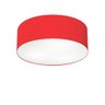 Plafon Cilíndrico Md-3046 Tecido 35x12cm Vermelho Bivolt - 1