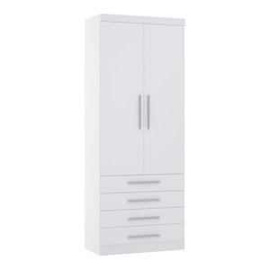 Guarda Roupa Roupeiro Modulado Alpes 2 Portas 4 Gavetas - Módulo Alpes - Luciane:branco