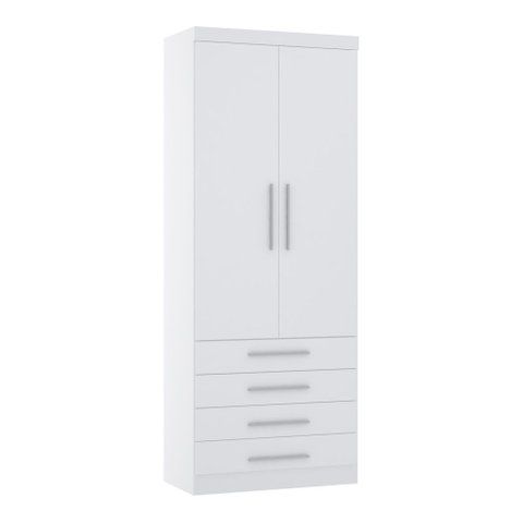 Guarda Roupa Roupeiro Modulado Alpes 2 Portas 4 Gavetas - Módulo Alpes - Luciane:branco