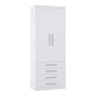 Guarda Roupa Roupeiro Modulado Alpes 2 Portas 4 Gavetas - Módulo Alpes - Luciane:branco - 1