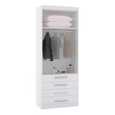 Ver imagem 2 de Guarda Roupa Roupeiro Modulado Alpes 2 Portas 4 Gavetas - Módulo Alpes - Luciane:branco