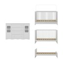 Ver mais imagens de Berço 3 em 1 para Colchão 130x60cm com Cômoda 2 Portas 4 Gavetas Serena Multimóveis Mp4749