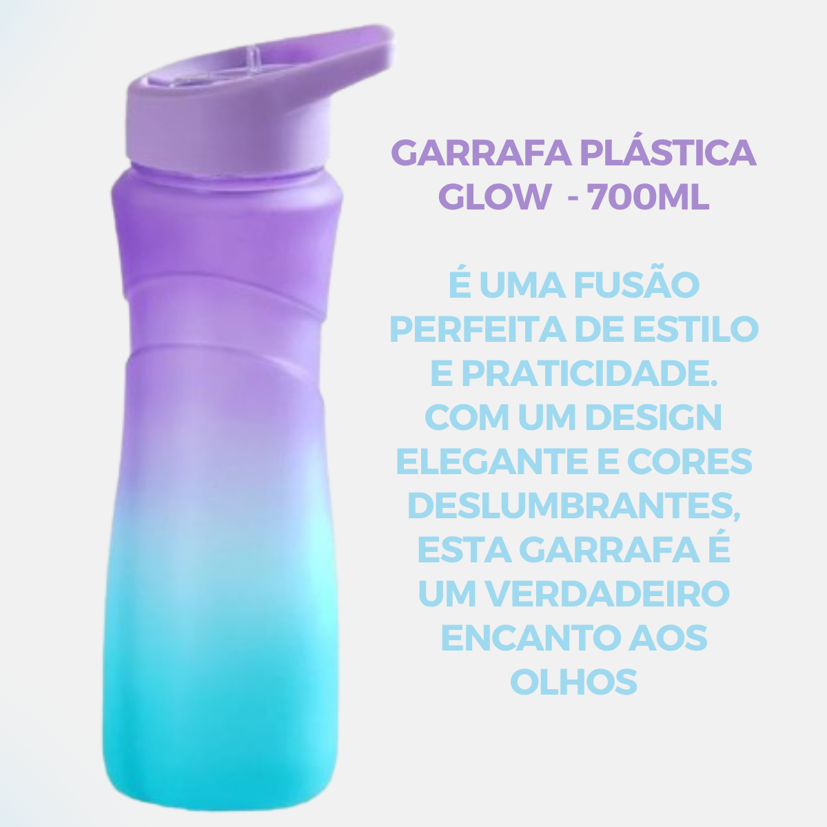 Garrafa Plástica Glow 700ml - Roxo - 2